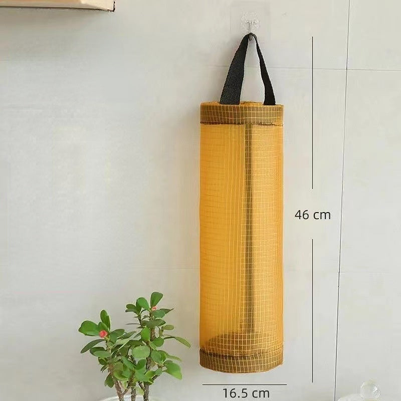 Venta al por mayor, 10 Uds., bolsa de basura de cocina de poliéster, bolsa de almacenamiento montada en la pared